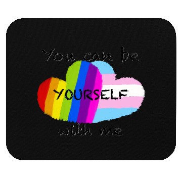 Discover Pride hearts - You can be yourself with me Mouse Pads