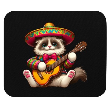Discover Cinco de Mayo Cat with Guitar Mouse Pads