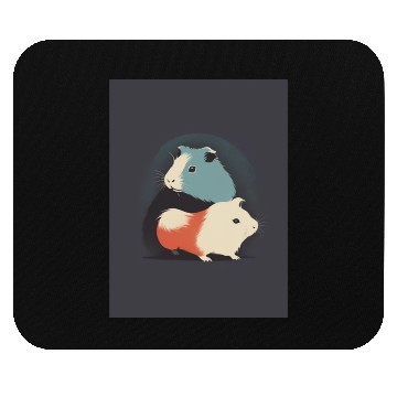 Discover Guinea Pig 1 - Japanese Retro Art Mouse Pads