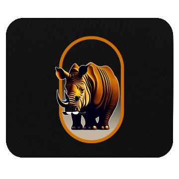 Discover Javan Rhinoceros Illustration Mouse Pads