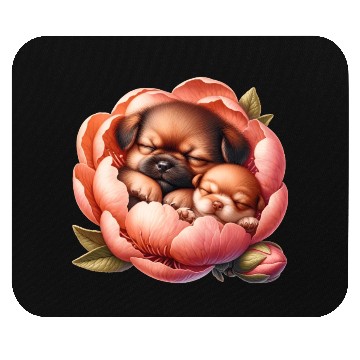 Discover Dogs Sleeping In Flower Mouse Pads