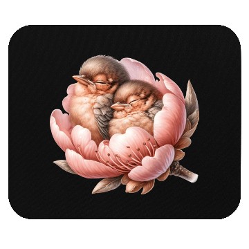 Discover Birds Sleeping In Flower Mouse Pads