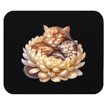 Discover Cats Sleeping In Flower Mouse Pads