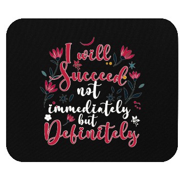 Discover Success Affirmation Floral Motivational Mindset Po Mouse Pads