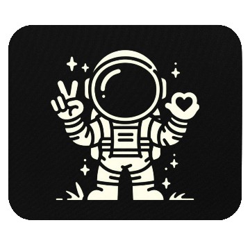 Discover White Astronaut is sending love (Dark Recommend) Mouse Pads