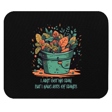 Discover Bucket Overflowing with Plants Mouse Pads