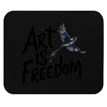 Discover Art is Freedom Flying Bird graphic Mouse Pads