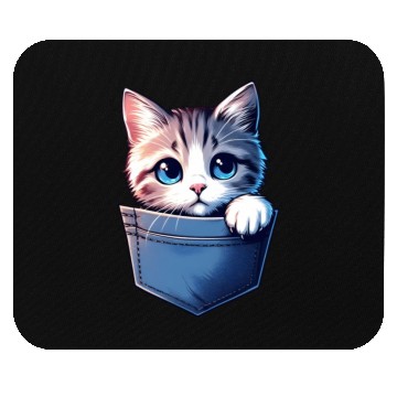 Discover Meowy in a pocket Mouse Pads