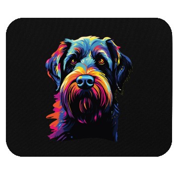 Discover Watercolor Colorful Giant Schnauzer Mouse Pads