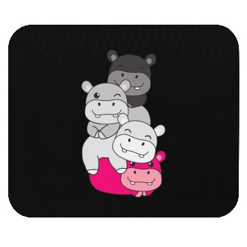 Discover Gynephilia Flag Pride Lgbtq Cute Hippo Mouse Pads