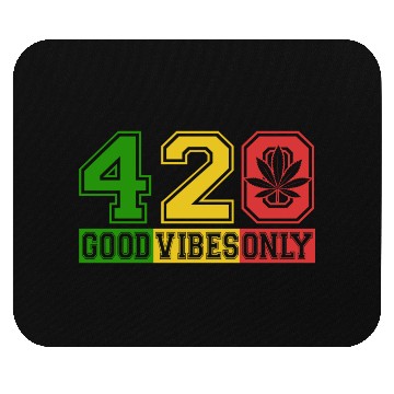 Discover Witty 420 GoodVibes Herb Weed Marijuana Design Mouse Pads