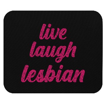 Discover Live Laugh Lesbian - Leopard Themed LGBTQIA+ Mouse Pads