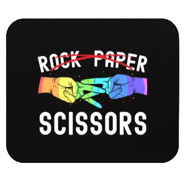 Discover Lesbian Pride Rock Paper Scissors Funny LGBTQ Mouse Pads