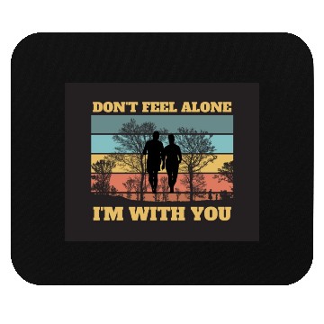 Discover Black Yellow Retro Don t Feel Alone Mouse Pads