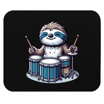 Discover Cool Sloth Drummer Lazy Vibes Design Mouse Pads