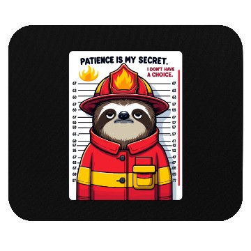 Discover Patience in Flames: Sloth Firefighter Mouse Pads