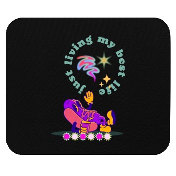 Discover Purple Retro Hotdog Illustration Mouse Pads