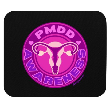 Discover PMDD Awareness Logo | Pink Purple Womb Mouse Pads