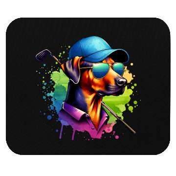Discover Rhodesian Ridgeback Golfer Golf Course Dogs Mouse Pads