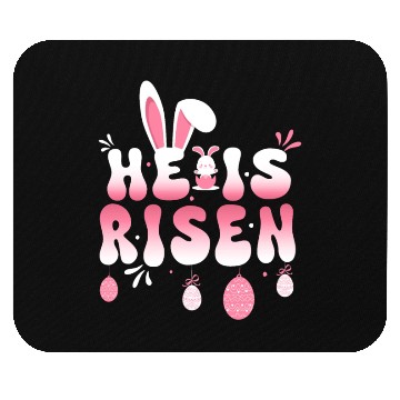 Discover He Is Risen Easter Celebration Theme Bunny Eggs Mouse Pads