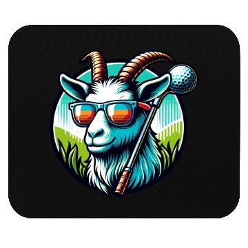 Discover Goat Golfer Golf Course Dog Owner Mouse Pads