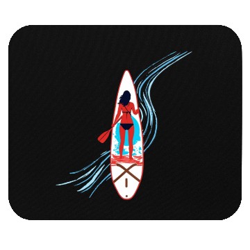 Discover Paddleboard Paradise: A Tropical Escape Mouse Pads