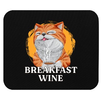 Discover Breakfast Wine Coffee Lover Wine Lover Caffeine Ch Mouse Pads