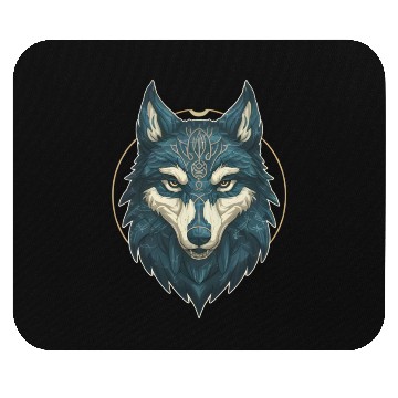 Discover Fenrir Wolf head elven style Mouse Pads