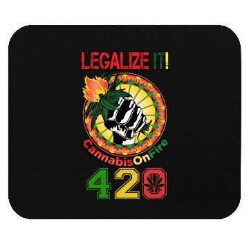 Discover Comedic 420 Legal Herb Weed Marijuana Design Mouse Pads