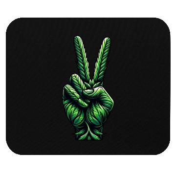 Discover Hemp Legalization Peace Sign Mouse Pads