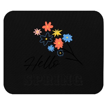 Discover Hello Spring Flower Season Mouse Pads