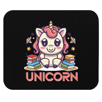 Discover Cute school unicorn cartoon Mouse Pads design