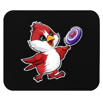 Discover Cardinal Frisbee Fun: Vibrant Cardinal Design for Mouse Pads