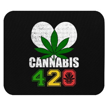 Discover Sidesplitting 420 Love Herb Weed Marijuana Design Mouse Pads