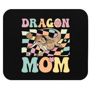 Discover Dragon Mom Groovy Bearded Dragon Lizard Lover Mouse Pads