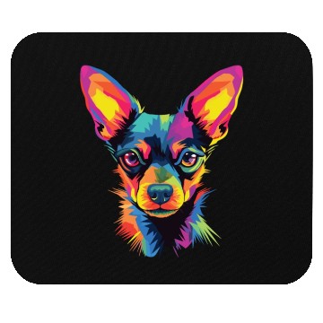 Discover Watercolor Colorful Russian Toy Terrier Mouse Pads