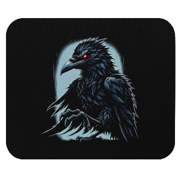 Discover Guardian Raven's Red Stare Mouse Pads