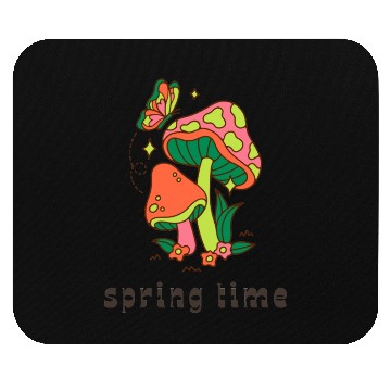 Discover Funny retro hello spring time groovy flowers cute Mouse Pads