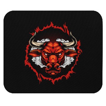 Discover Angry Bull Mouse Pads