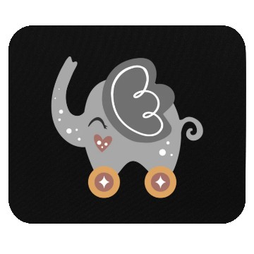 Discover elephant on wheels Mouse Pads