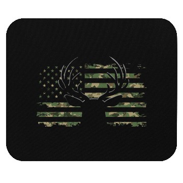 Discover American Flag Camouflage Outdoor Antlers Deer Mouse Pads