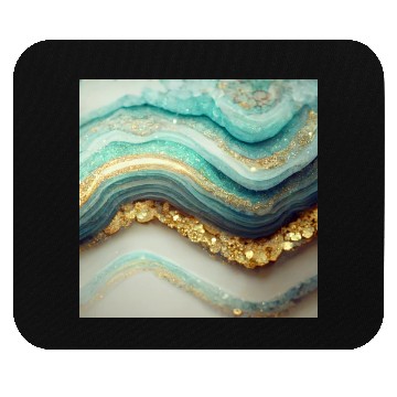 Discover Teal Agate Geode Stone Mouse Pads