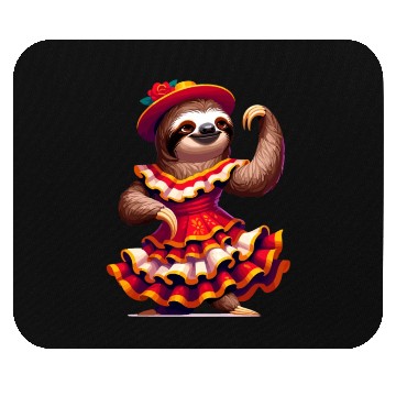 Discover funny sloth dancing flamenco Mouse Pads