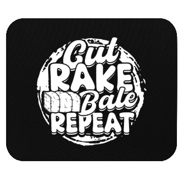 Discover Hay Bale Farming Cut Rake Bale Repeat Mouse Pads
