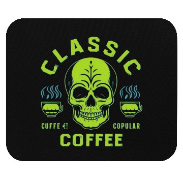 Discover coffee classic skull Mouse Pads