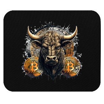 Discover Crypto Bull Funny Blockchain Bitcoin Trader Mouse Pads