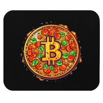 Discover Pizza Bitcoin Funny Mining Crypto Currency Trader Mouse Pads