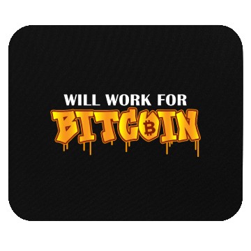 Discover Will Work For Bitcoin Funny Cryptocurrency Bitcoin Mouse Pads