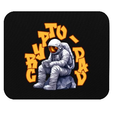 Discover Crypto Dad Father's Day Funny Cryptocurrency Trade Mouse Pads