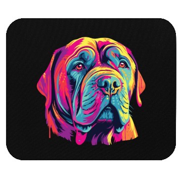 Discover Watercolor Colorful Neapolitan Mastiff Mouse Pads